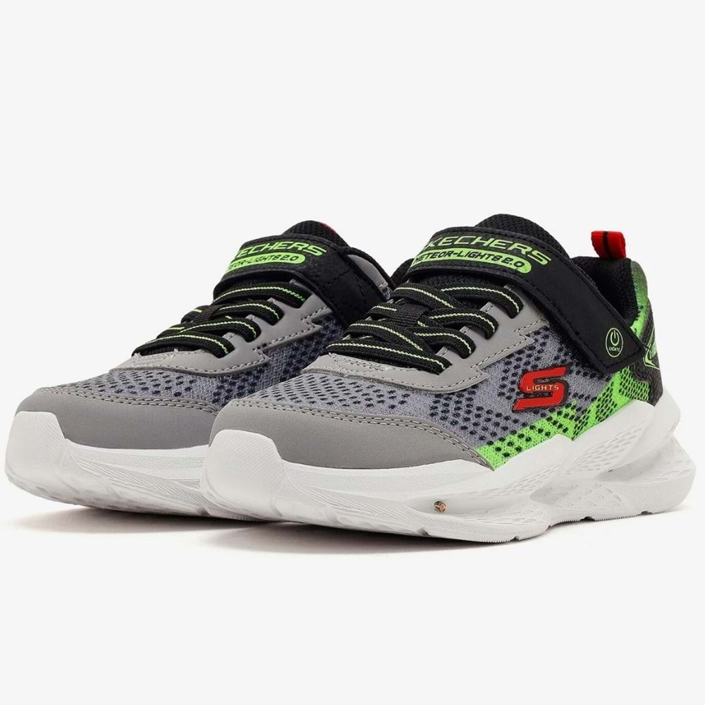 Skechers Meteor-lights 2.0 401490L-GYBK Ortopedik Işıklı Çocuk Spor Ayakkabı