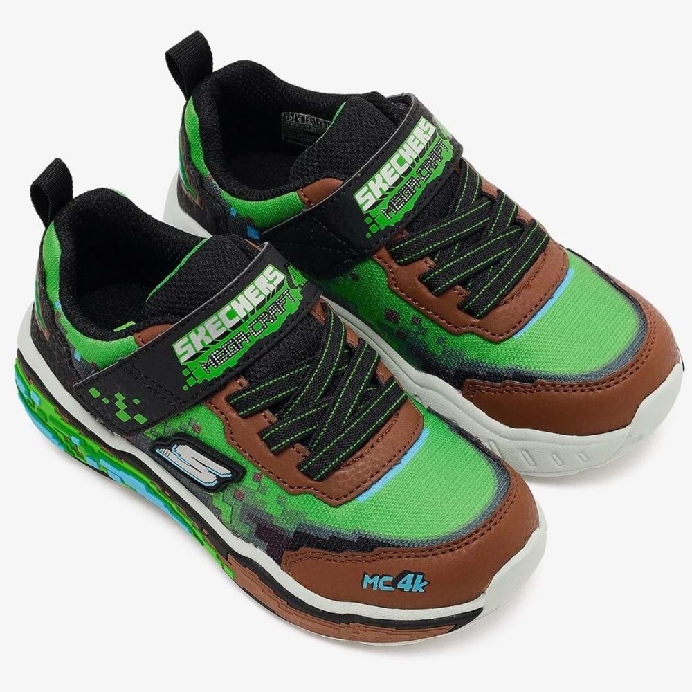 Skechers Megacraft 4K Mega Scene 402162N-BRMT Ortopedik Çocuk Spor Ayakkabı