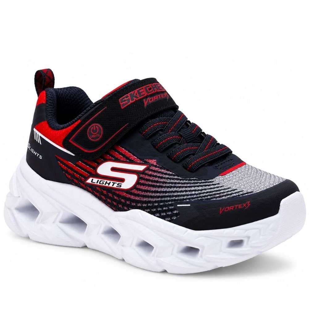 Skechers Vortex 3.0 SLıghts 400590L-BKRB Ortopedik Işıklı Çocuk Spor Ayakkabı