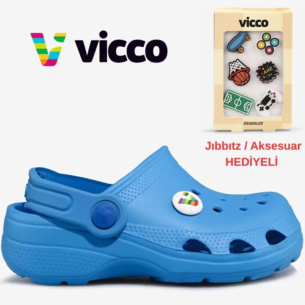 Vicco Didim Jıbbıtz Aksesuar Hediyeli Ortopedik Unisex Çocuk Terlik