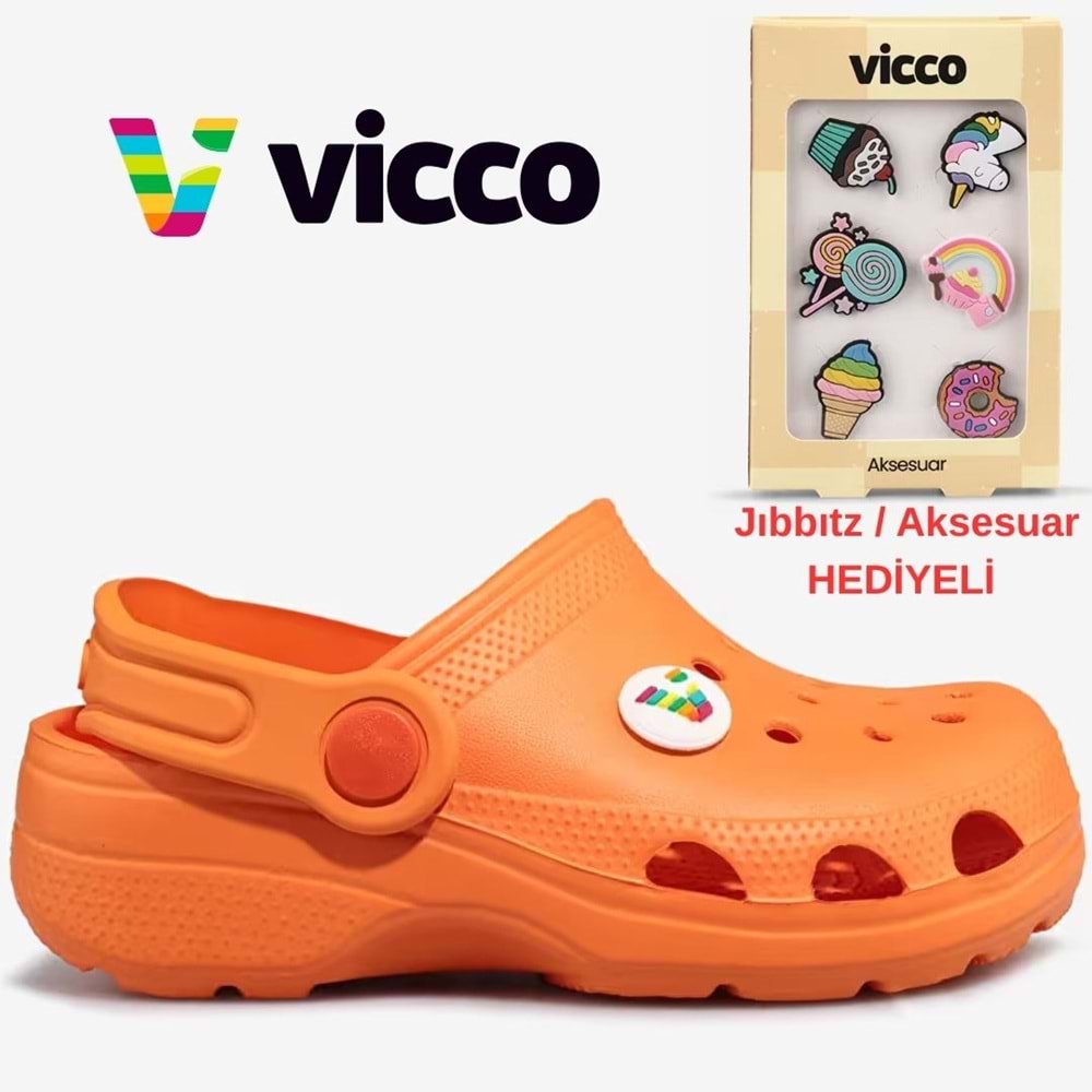 Vicco Didim Jıbbıtz Aksesuar Hediyeli Ortopedik Unisex Çocuk Terlik