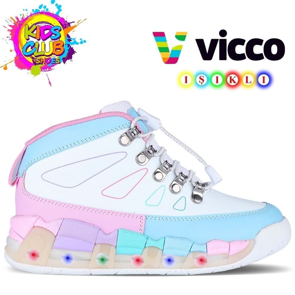 Vicco Ellen Phylon Kauçuk Taban Ortopedik Işıklı Çocuk Bot