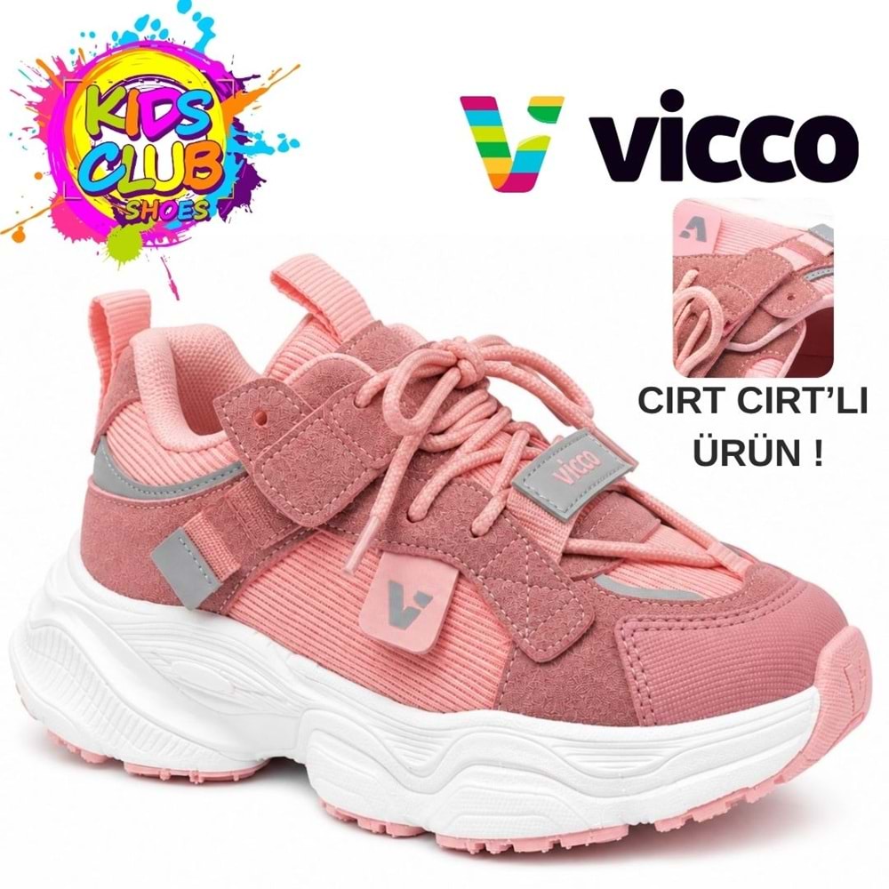 Vicco Ceni Süs Bağcıklı Cırt Cırtlı Ortopedik Çocuk Spor Ayakkabı