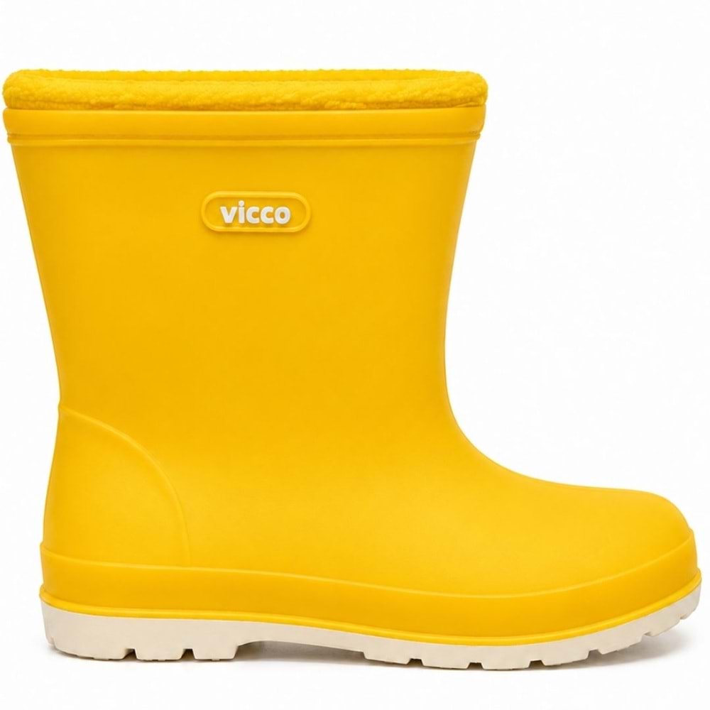 Vicco Mellow Kürklü Pvc Su Çizmesi Yağmur Botu Ortopedik Çocuk Bot