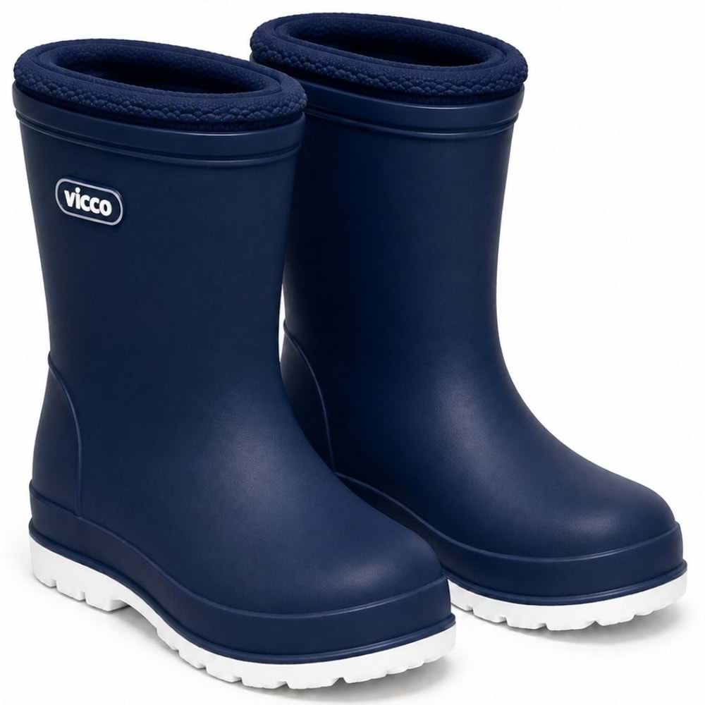 Vicco Mellow Kürklü Pvc Su Çizmesi Yağmur Botu Ortopedik Çocuk Bot
