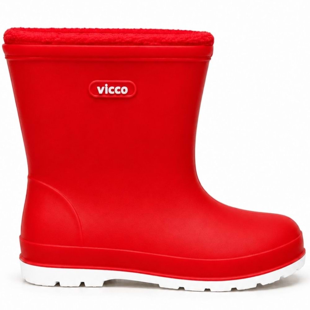 Vicco Mellow Kürklü Pvc Su Çizmesi Yağmur Botu Ortopedik Çocuk Bot