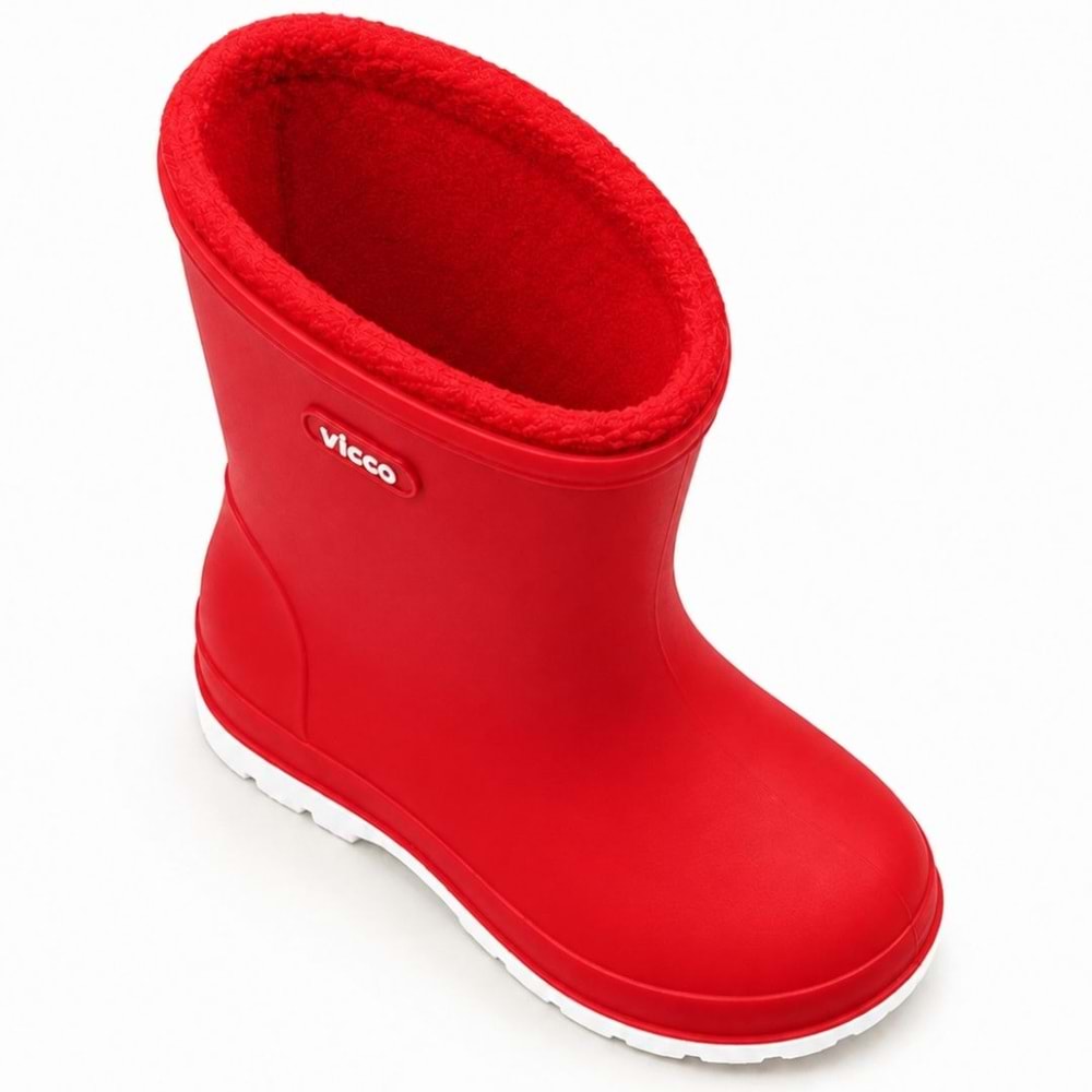 Vicco Mellow Kürklü Pvc Su Çizmesi Yağmur Botu Ortopedik Çocuk Bot