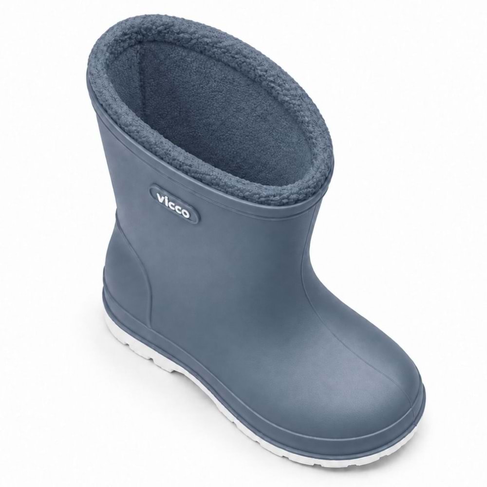 Vicco Mellow Kürklü Pvc Su Çizmesi Yağmur Botu Ortopedik Çocuk Bot