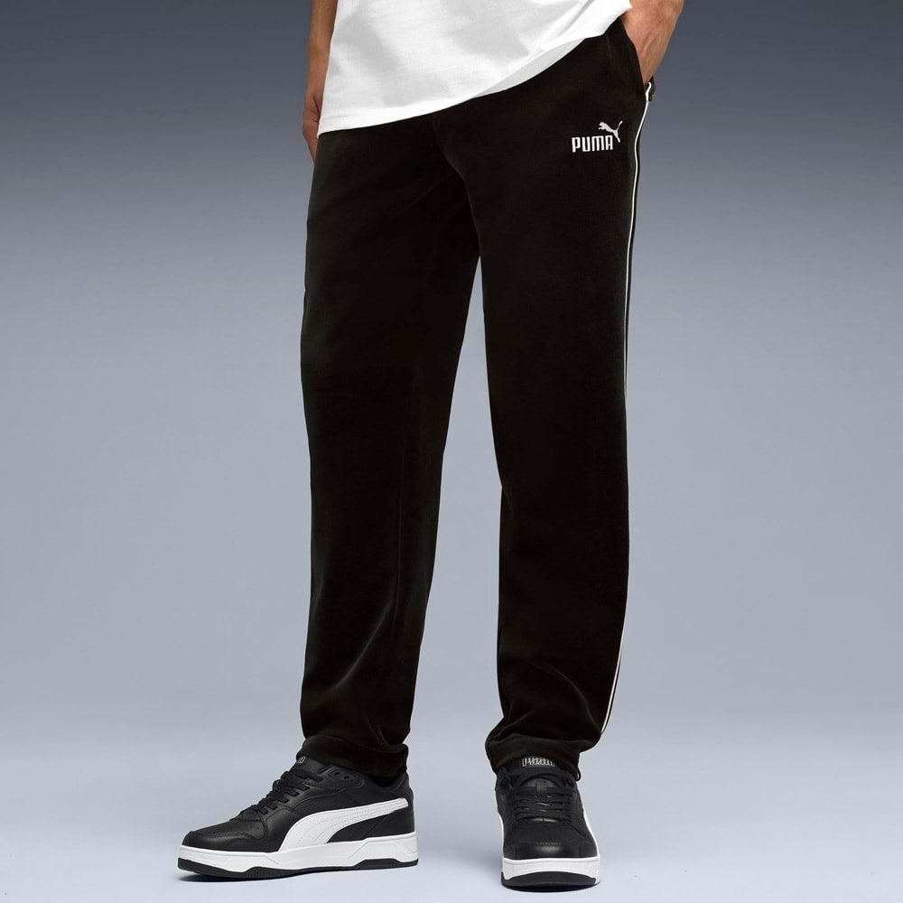 Puma ESS Elevated Velour Pants 689117-01 Kadife Erkek Eşofman Altı