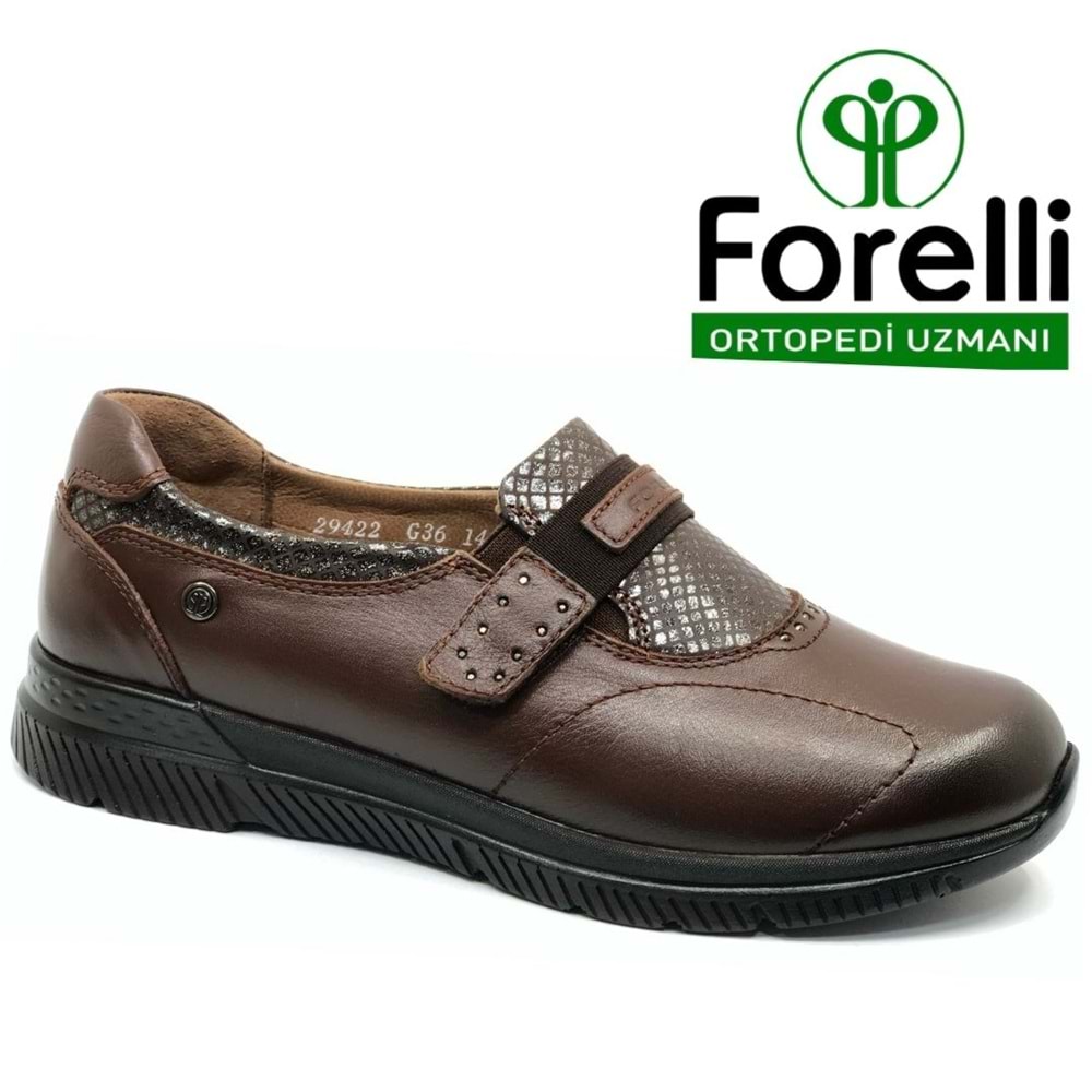 Forelli Tulıp Hakiki Deri Ortopedik Comfort Kadın Casual Ayakkabı
