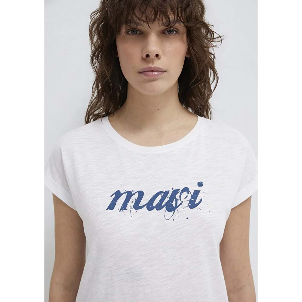 Mavi M166422-620 Mavi Logo Baskılı T-Shirt Kadın Tişört