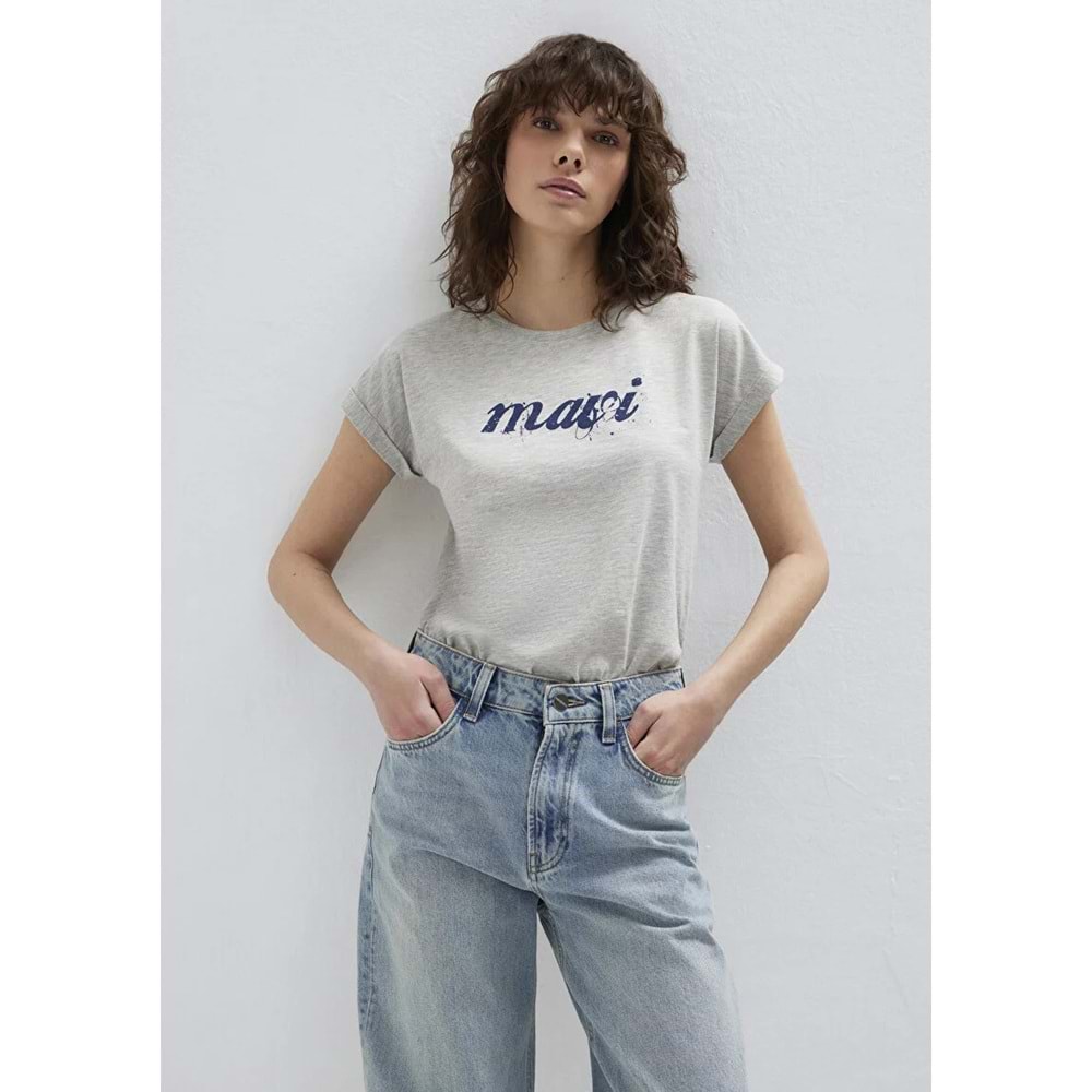 Mavi M166422-25702 Mavi Logo Baskılı T-Shirt Kadın Tişört