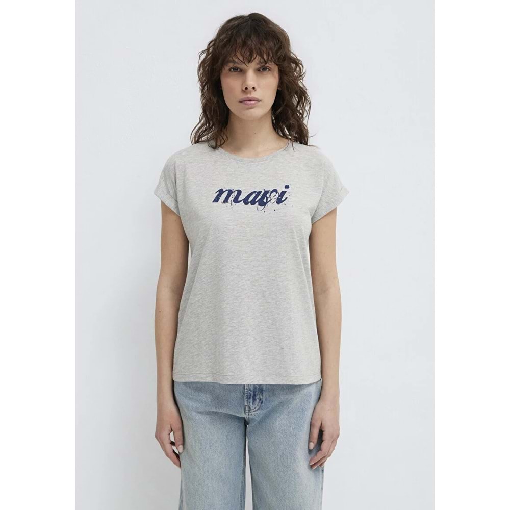 Mavi M166422-25702 Mavi Logo Baskılı T-Shirt Kadın Tişört
