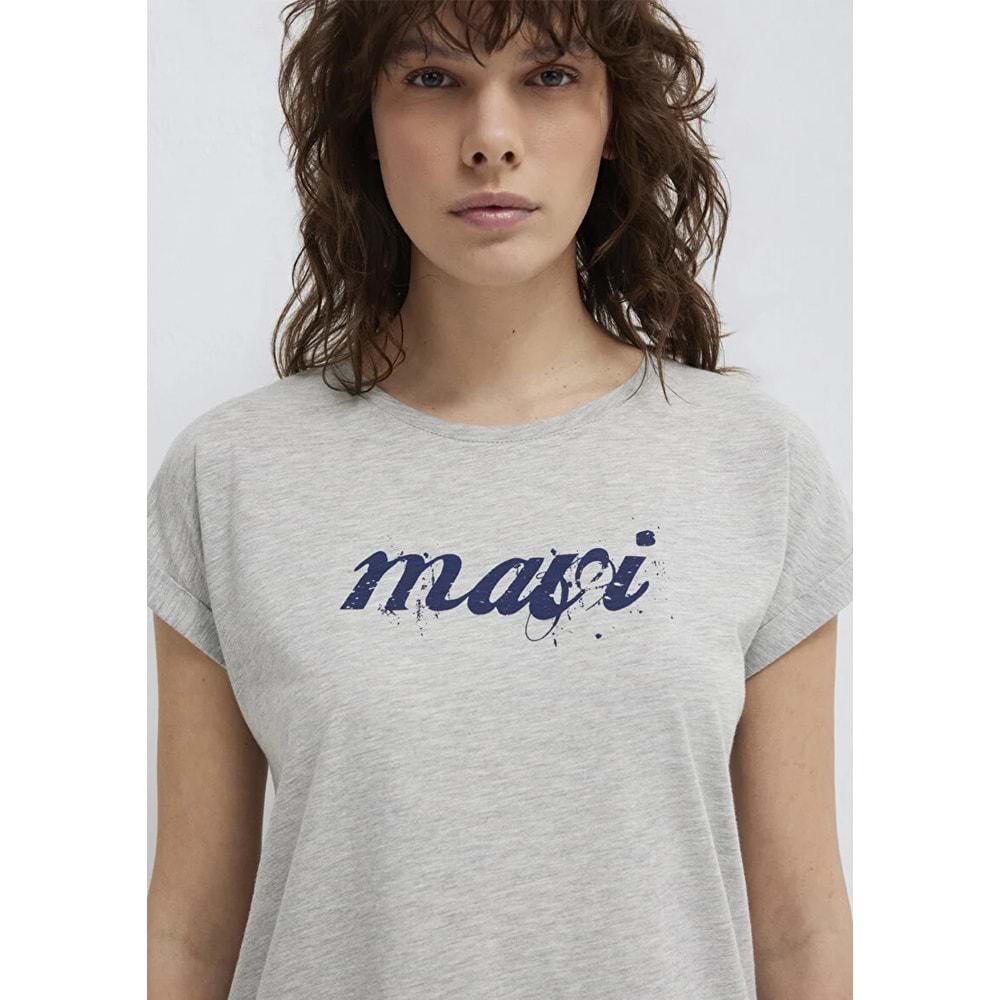 Mavi M166422-25702 Mavi Logo Baskılı T-Shirt Kadın Tişört