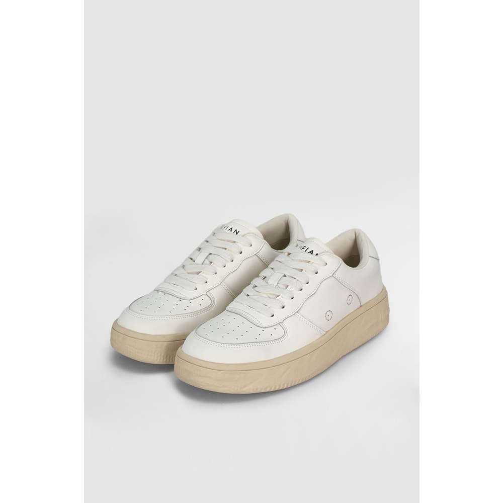 Lufian 122230041 Natalı Deri Unisex Sneaker Ayakkabı