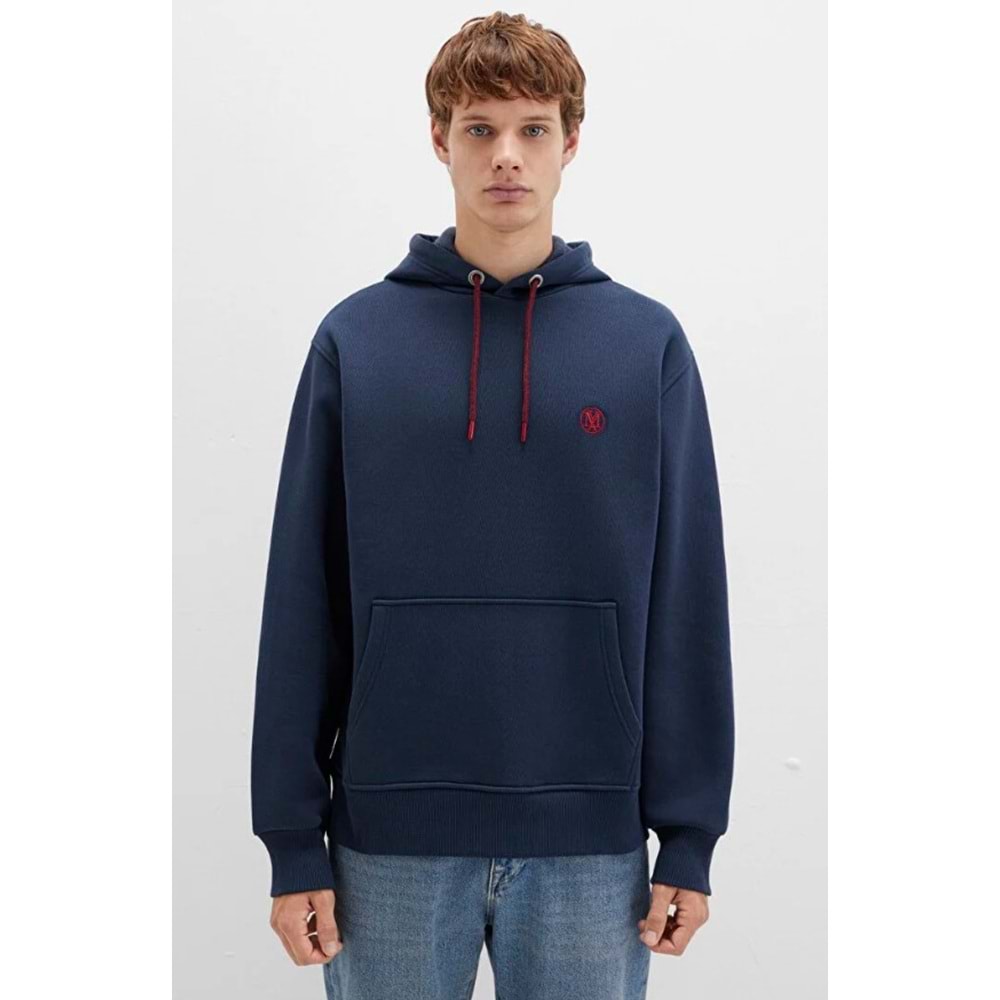 Mavi 065809-29743 Logo Nakışlı Erkek Kapüşonlu Sweatshirt