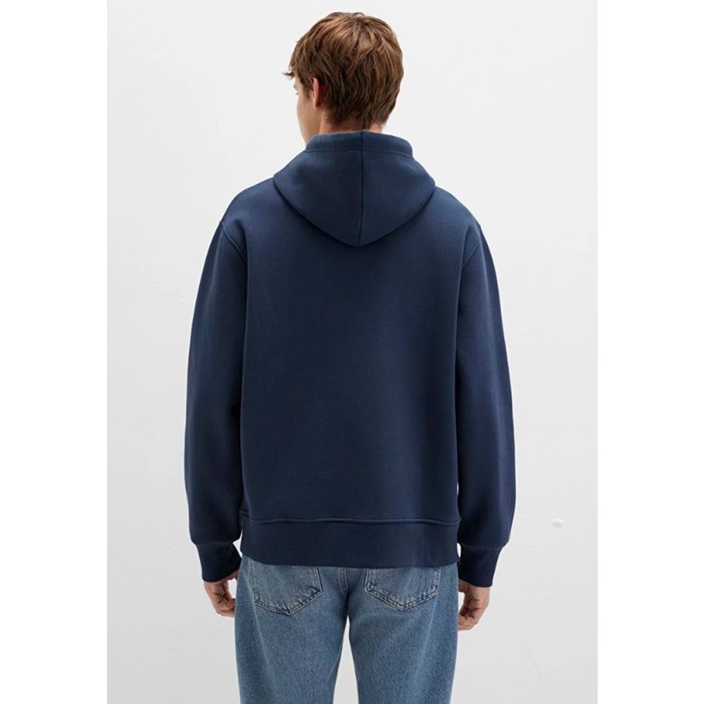 Mavi 065809-29743 Logo Nakışlı Erkek Kapüşonlu Sweatshirt