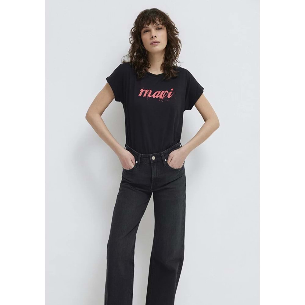 Mavi M166422-900 Mavi Logo Baskılı T-Shirt Kadın Tişört
