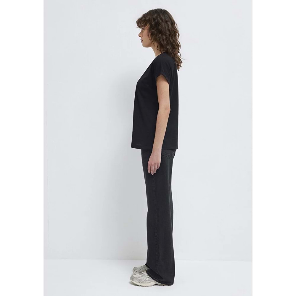 Mavi M166422-900 Mavi Logo Baskılı T-Shirt Kadın Tişört
