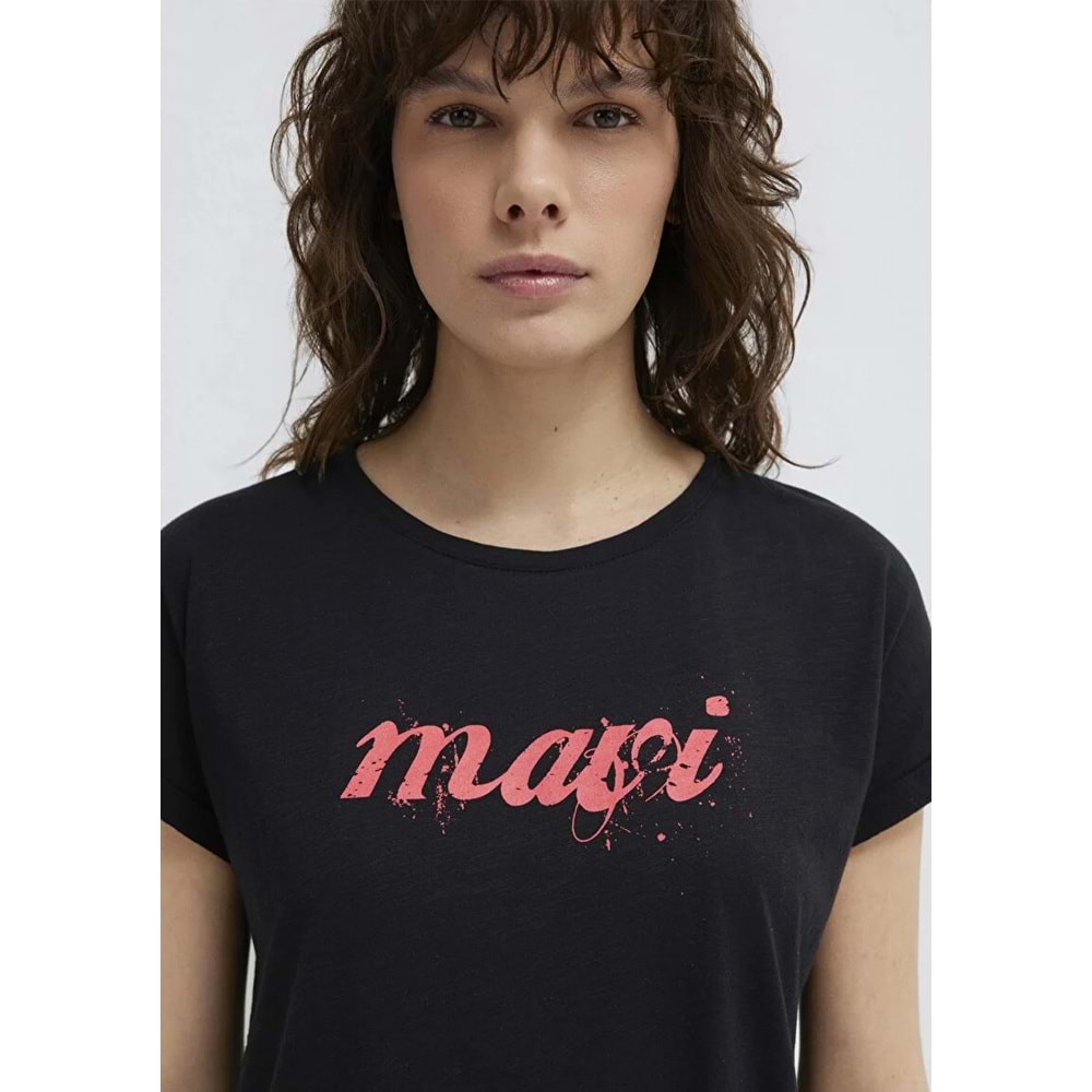 Mavi M166422-900 Mavi Logo Baskılı T-Shirt Kadın Tişört