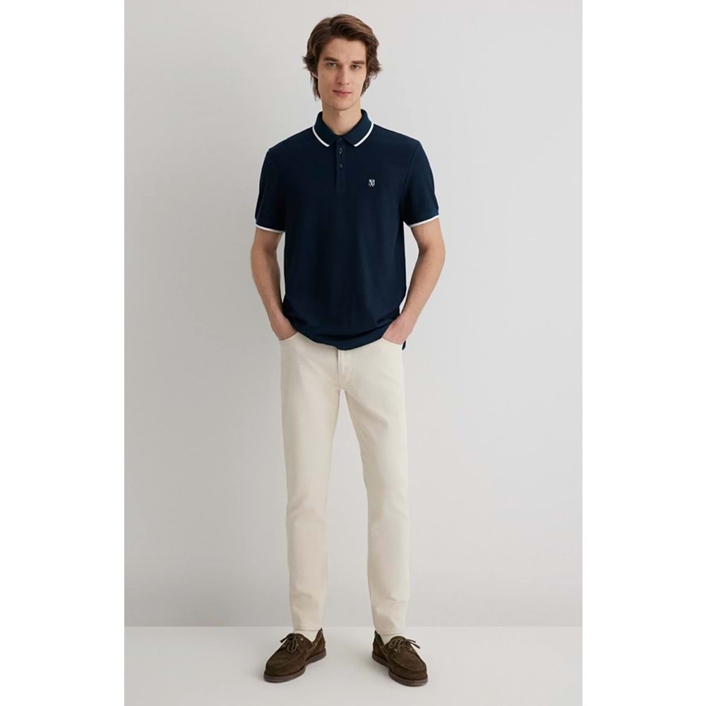 Mavi M066039-30651 Mühür Logo Şerit Detaylı Polo Yaka Tişört Erkek Tişort