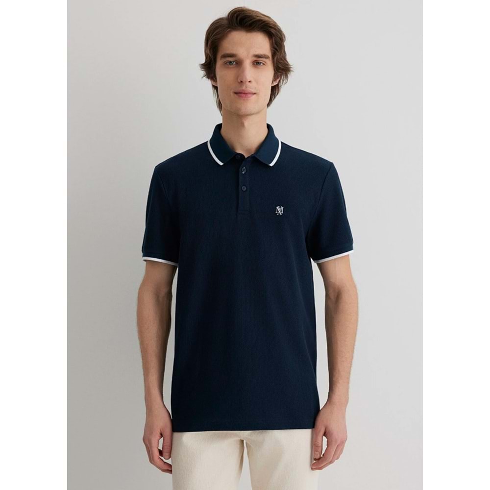 Mavi M066039-30651 Mühür Logo Şerit Detaylı Polo Yaka Tişört Erkek Tişort