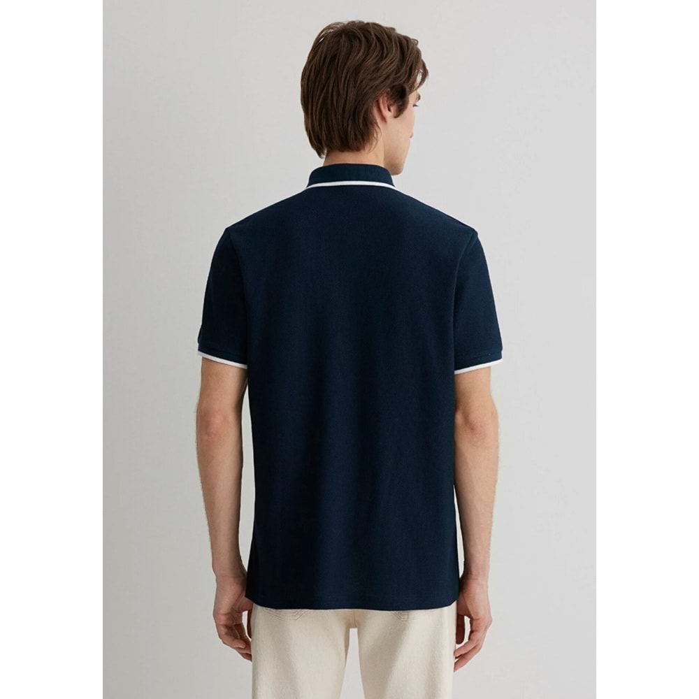 Mavi M066039-30651 Mühür Logo Şerit Detaylı Polo Yaka Tişört Erkek Tişort