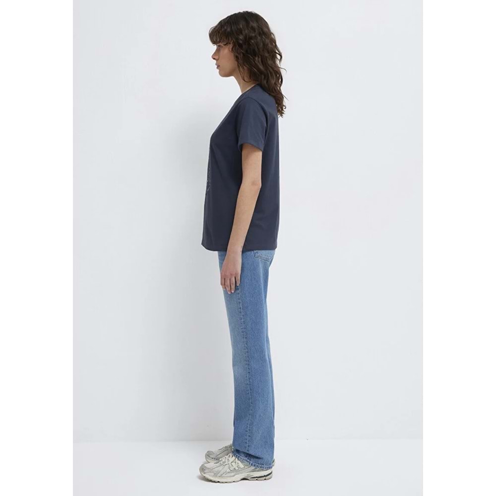 Mavi M168890-29726 Mavi Denim Kız Baskılı T-Shirt Kadın Tişört