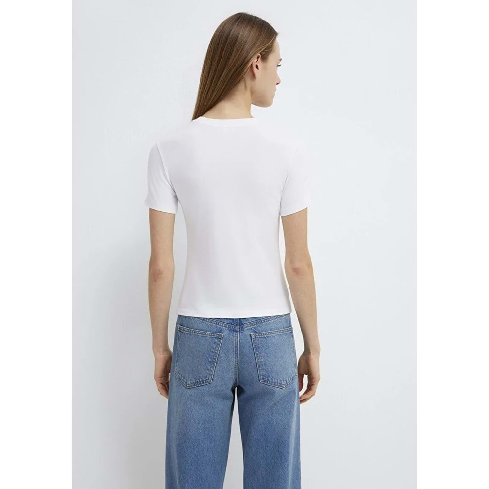 Mavi M1600963-620 Mavi Soft-Premium Basic Modal Karışımlı T-Shirt Kadın Tişört
