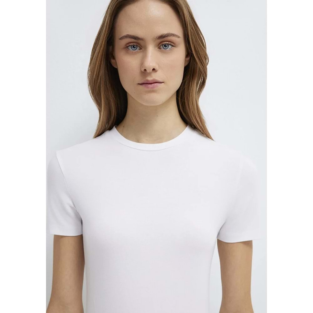Mavi M1600963-620 Mavi Soft-Premium Basic Modal Karışımlı T-Shirt Kadın Tişört