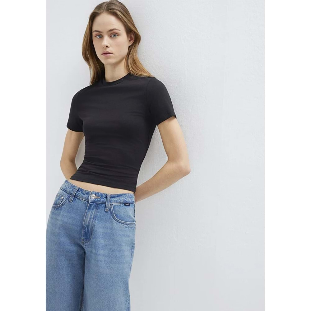 Mavi M1600963-900 Mavi Soft-Premium Basic Modal Karışımlı T-Shirt Kadın Tişört