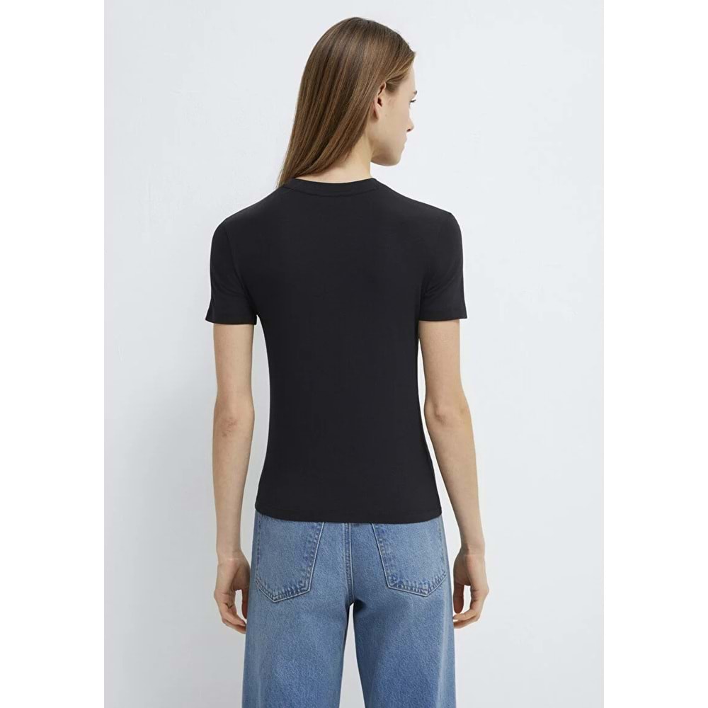 Mavi M1600963-900 Mavi Soft-Premium Basic Modal Karışımlı T-Shirt Kadın Tişört
