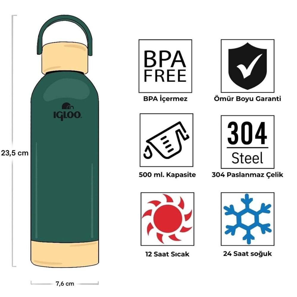 Igloo Hydrate Pro Botte 500ml Termos Matara