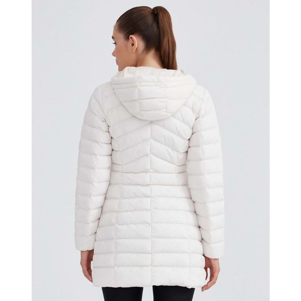 Skechers W Essential Maxi Length Hooded Jacket S212005-102 Kadın Günlük Mont
