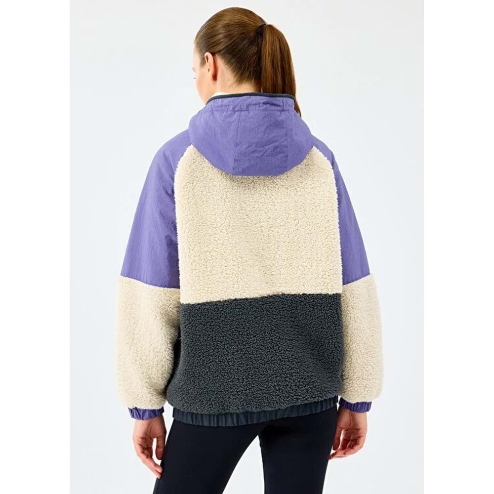 Skechers S232311-102 W Outdoor Fleece Full Zip Sherpa Kadın Mont Kadın Kaban