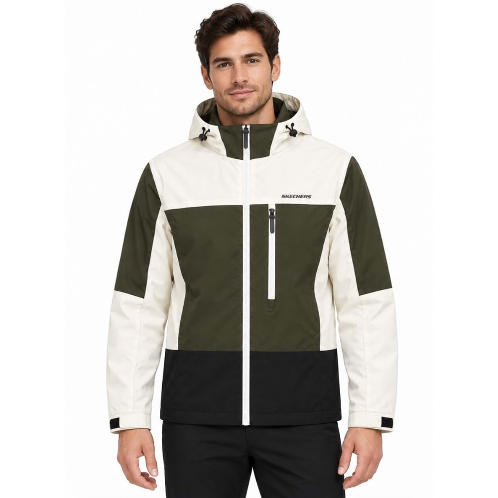 Skechers All Weather Urban Long Zip S2620044-0255 M Colorblock Fall Jacket Erkek Mont