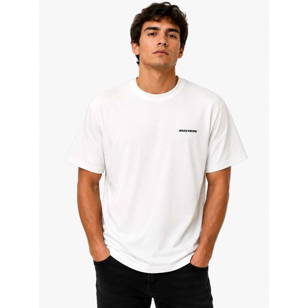 Skechers M Oversize Essential Crewneck Heavy T-Shirt S2620191-3855 Erkek Tişort