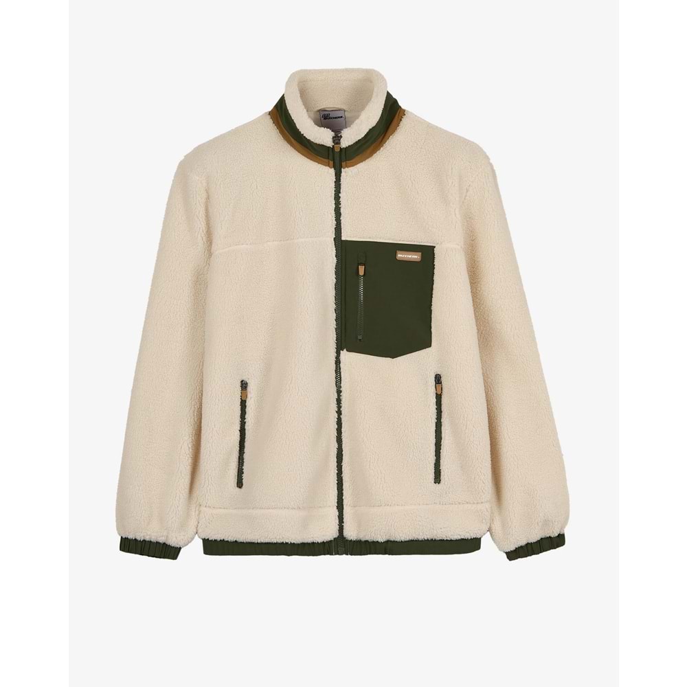 Skechers Skech Sherpa Contrast Full Zip Jacket S2620063-4339 Erkek Mont