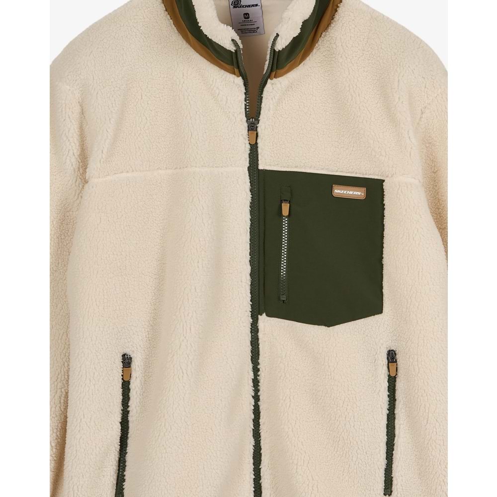 Skechers Skech Sherpa Contrast Full Zip Jacket S2620063-4339 Erkek Mont