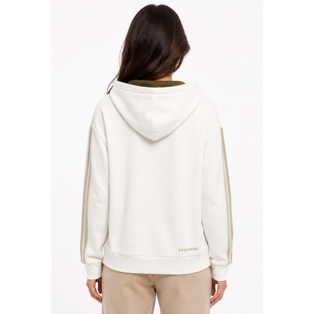Skechers S2620121-3855 W Stripe Zip Hoodie Kapüşonlu Fermuarlı Sweatshirt Kadın Sweatshirt