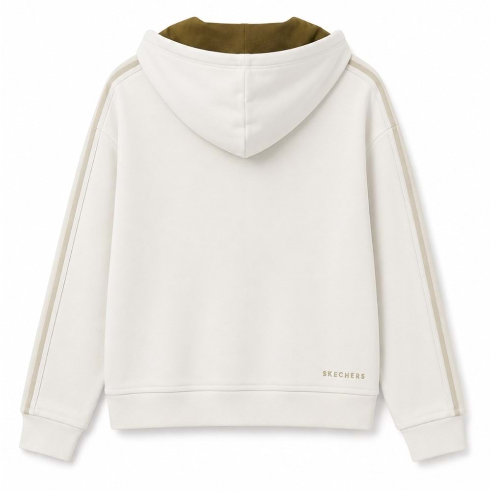 Skechers S2620121-3855 W Stripe Zip Hoodie Kapüşonlu Fermuarlı Sweatshirt Kadın Sweatshirt