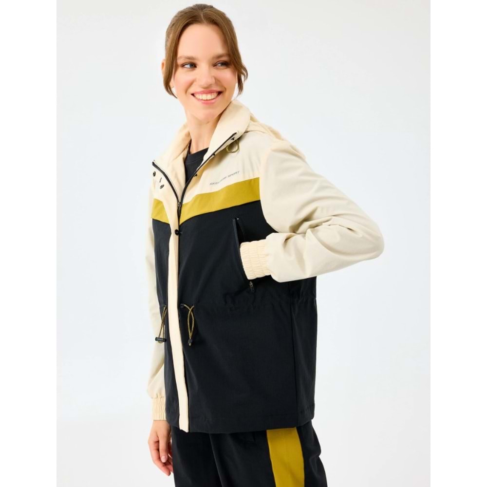 Skechers W Adjustable Waisted Full Zip Micro Jacket S2520208-1983 Kadın Yağmurluk İnce Mont Kadın Mont