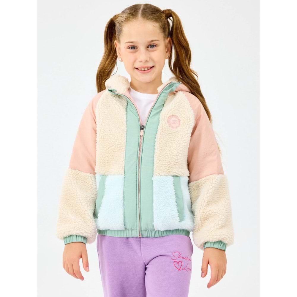 Skechers G Outdoor Fleece Full Zip Sherpa SK2620142-0273 Kız Çocuk Mont