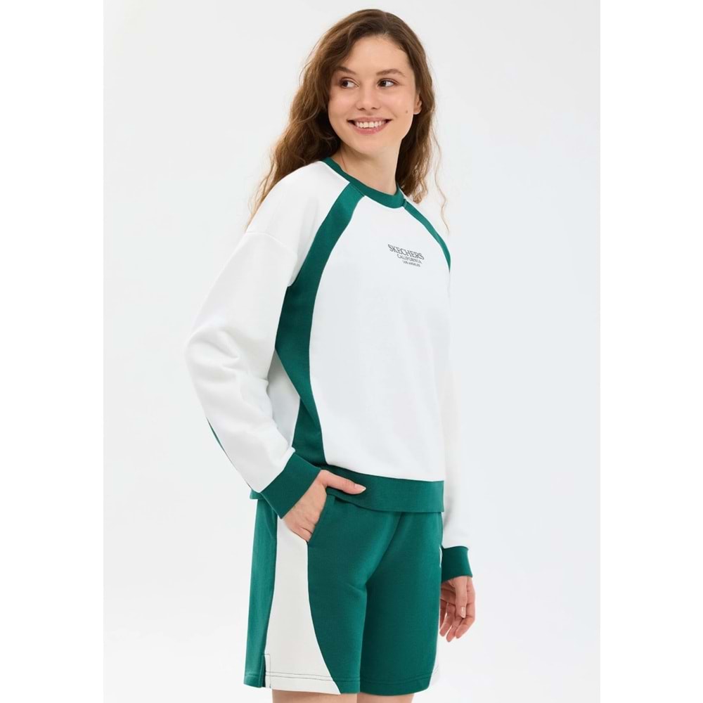 Skechers S2610028-3855 W Fleece Loose Fit Sweatshirt Kadın Sweatshirt
