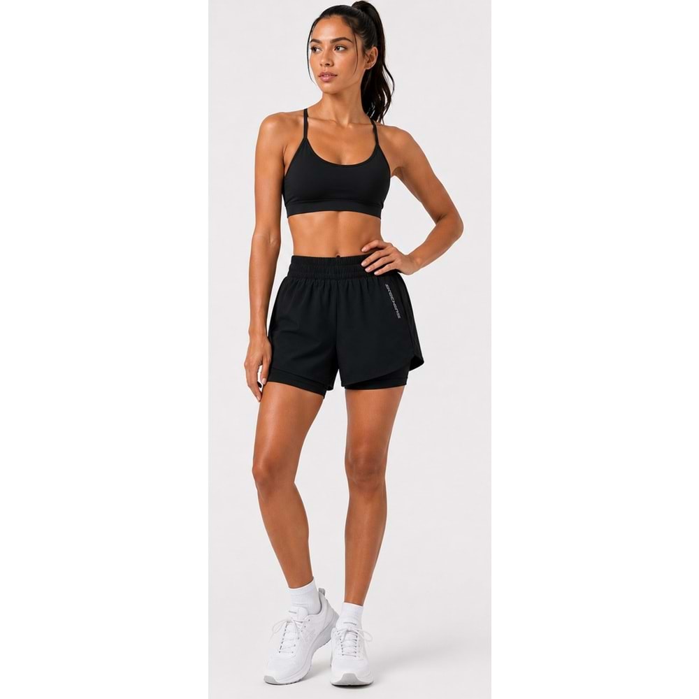 Skechers S2610155-3817 W Performance Coll. 4 Inch 2 In 1 Short Taytlı Kadın Şort