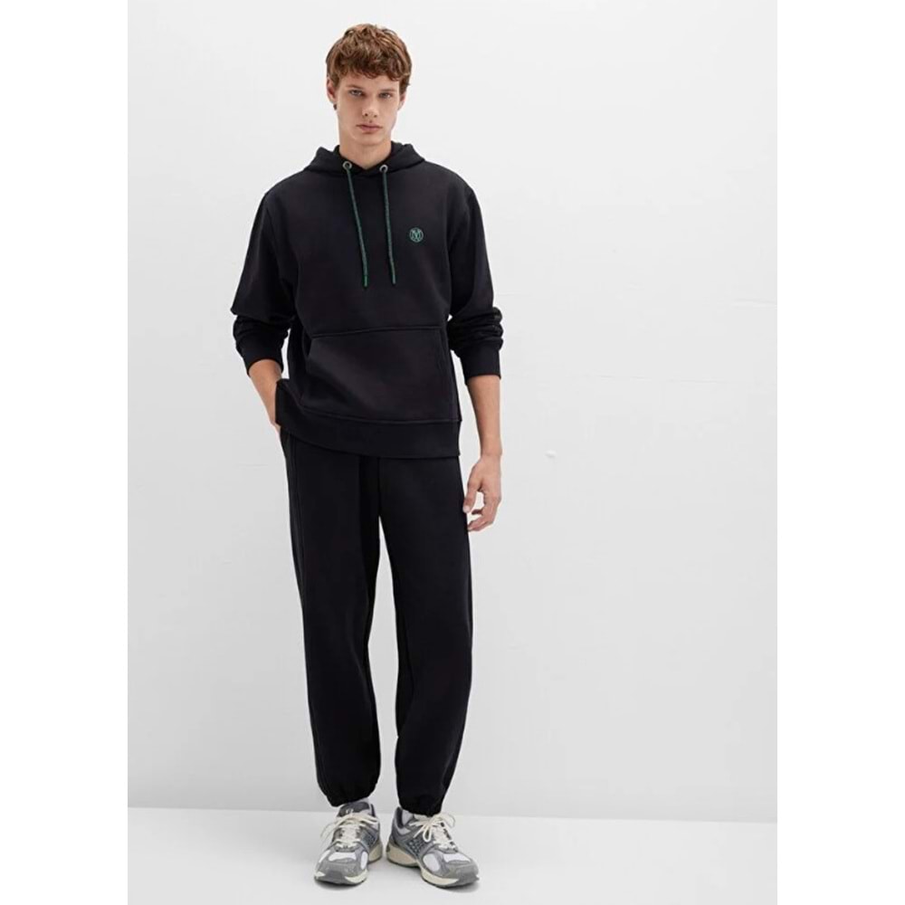 Mavi 065809-900 Logo Nakışlı Erkek Kapüşonlu Sweatshirt