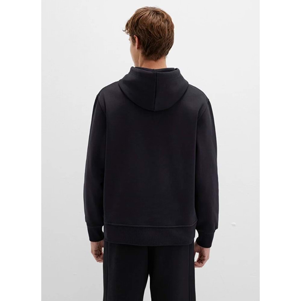 Mavi 065809-900 Logo Nakışlı Erkek Kapüşonlu Sweatshirt