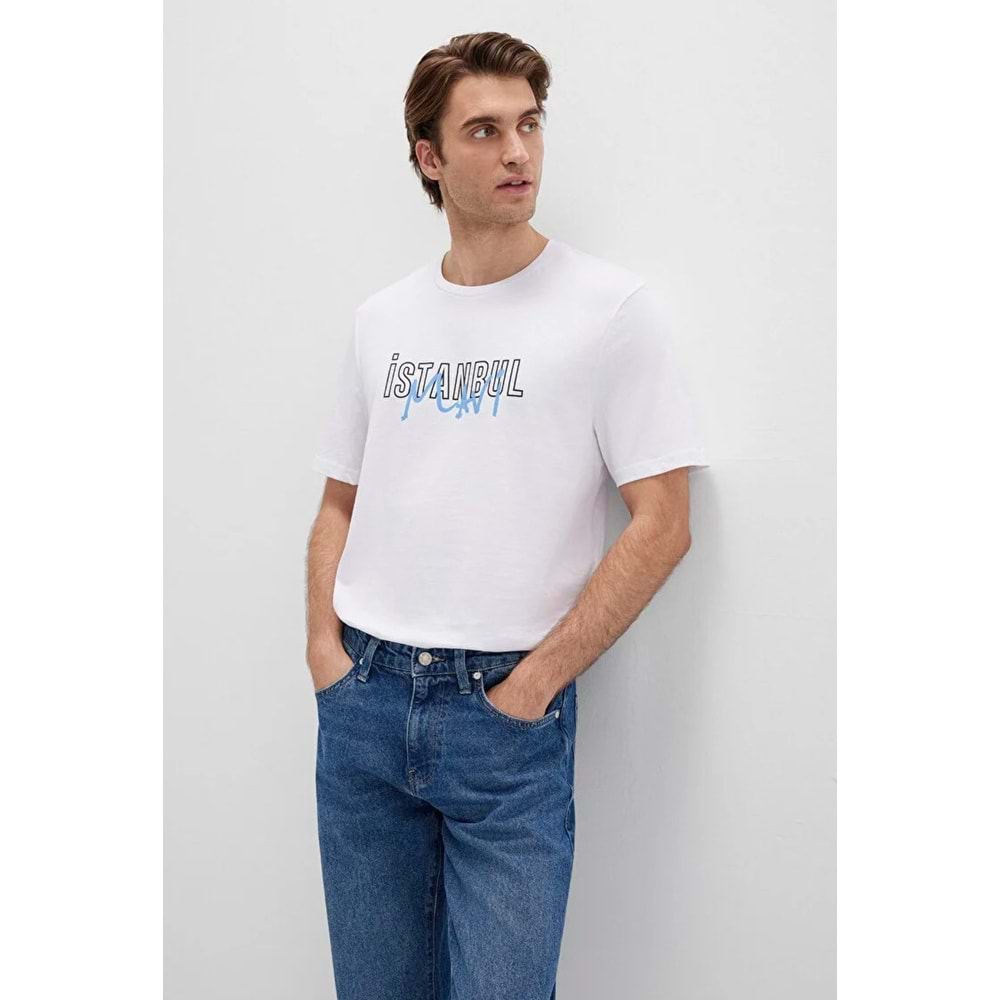 Mavi M067114-620 İstanbul Baskılı Tişört Erkek T-Shirt