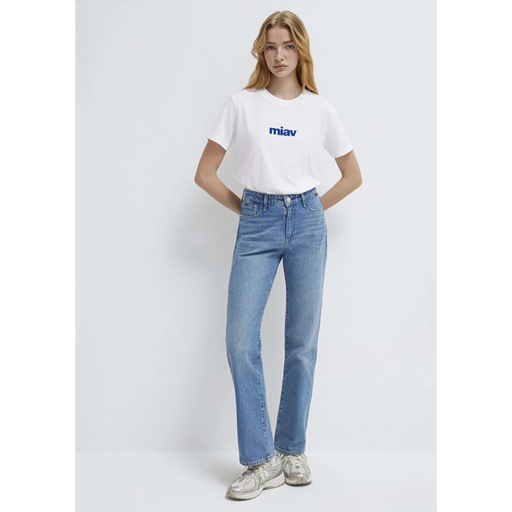Mavi M1610622-620 Miav Baskılı T-Shirt Kadın Tişört
