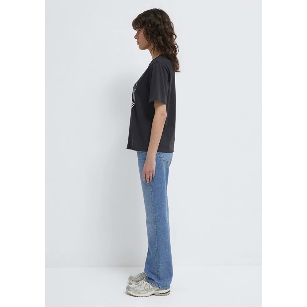 Mavi M1610674-70087 Mavi Kedi Logo Baskılı T-Shirt Kadın Tişört